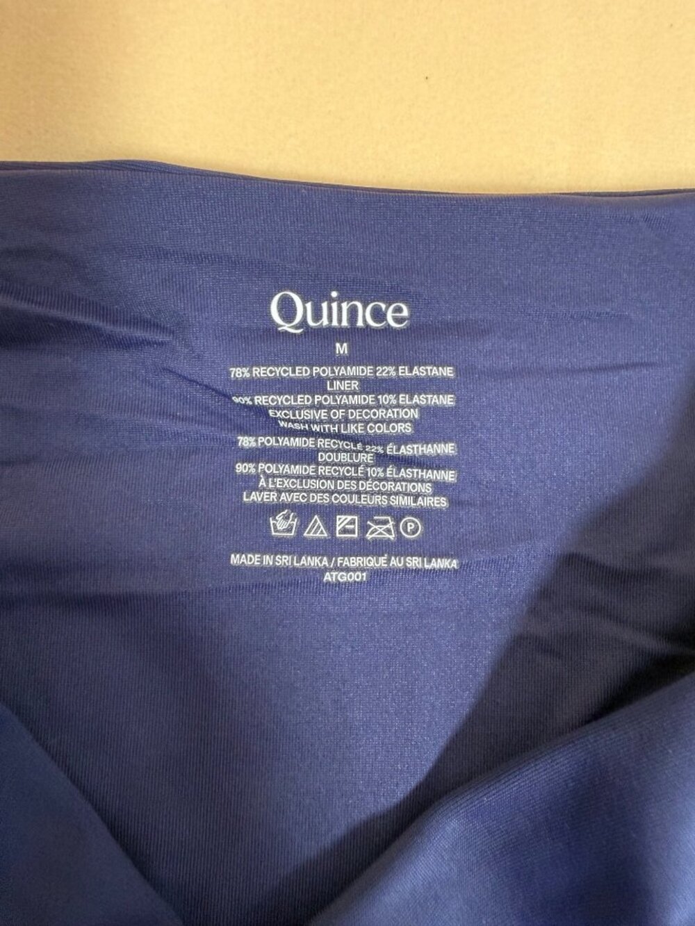 QUINCE Italian High-Rise Bikini Bottom Deep Navy Medium - Picture 4 of 6